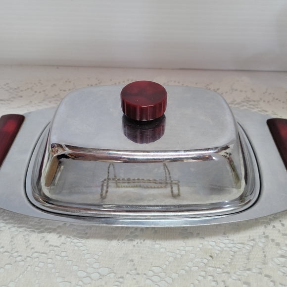 Stainless steel and Bakelite butter dish - Picture 3 of 5